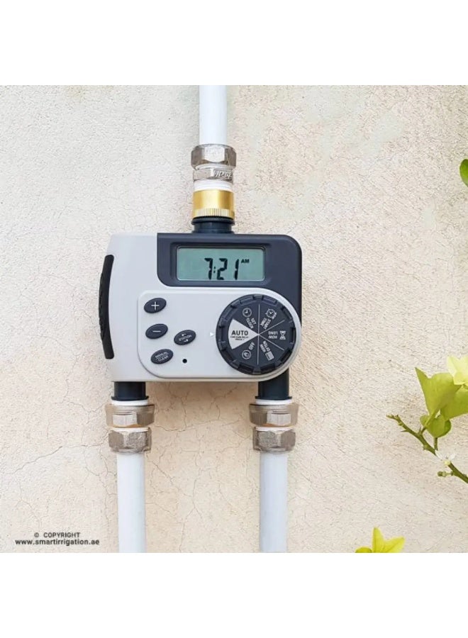 أوربت مؤقت صنبور مزدوج المحطة Orbit Buddy II - مؤقت ري خرطوم الحديقة ذو مخرجين، مثالي لنظام ري الحدائق المنزلية الخارجية - Image 3